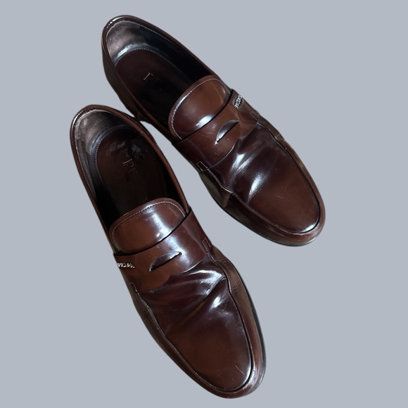 Men's Prada  Brown Leather‎ Loafers - Picture 1 of 13